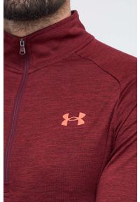Under Armour bluza treningowa Tech 2.0 kolor bordowy melanżowa. Kolor: czerwony. Materiał: skóra, materiał. Długość rękawa: raglanowy rękaw. Długość: krótkie. Wzór: melanż #4