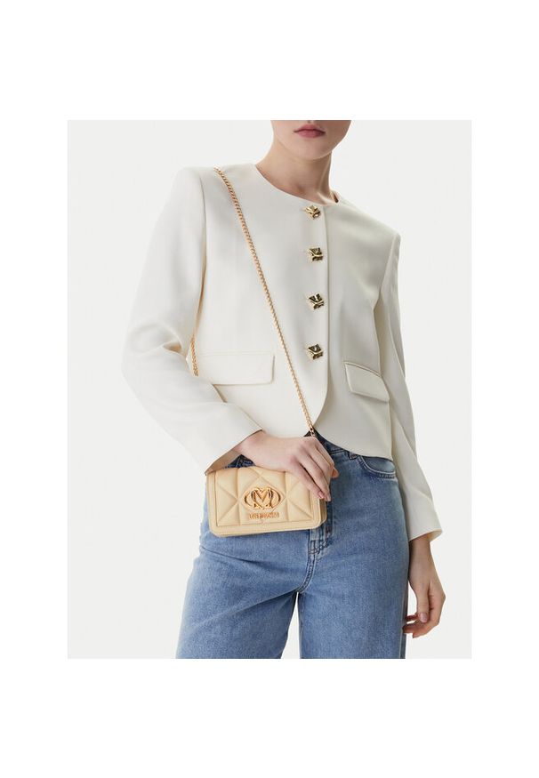 Love Moschino - Torebka LOVE MOSCHINO. Kolor: beżowy