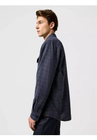 Wrangler - MĘSKA KOSZULA WRANGLER 1 PKT FLANNEL SHIRT MIDNIGHT GREY 112371523 #4