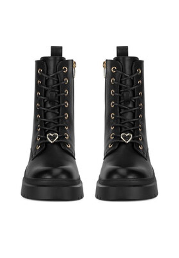 DeeZee Trzewiki HY90107-2A Czarny. Kolor: czarny. Materiał: materiał