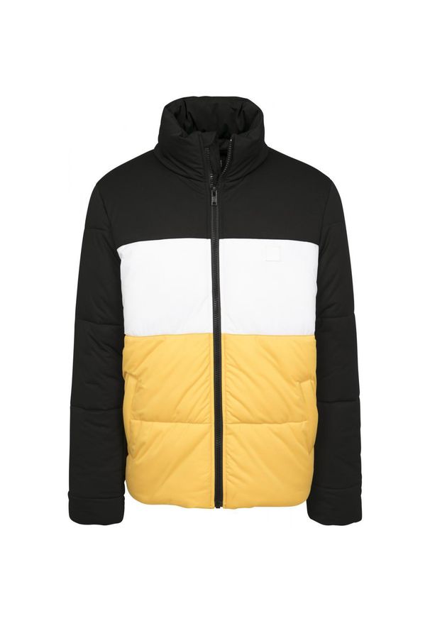 Urban Classics - Parka Urban Classic 3-tone boxy. Kolor: żółty, wielokolorowy, czarny. Sezon: zima