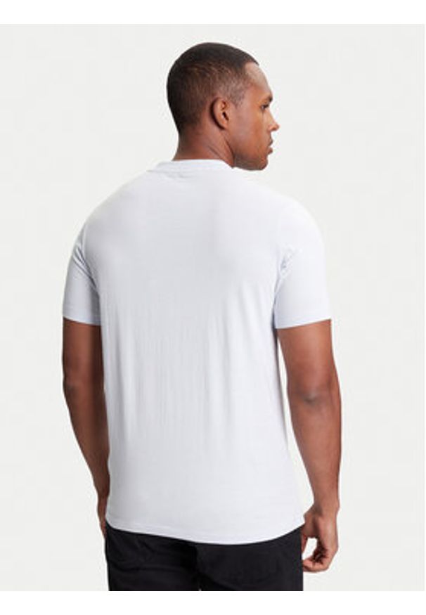 Karl Lagerfeld - KARL LAGERFELD T-Shirt 755710 553224 Turkusowy Slim Fit. Typ kołnierza: dekolt w karo. Kolor: turkusowy. Materiał: bawełna