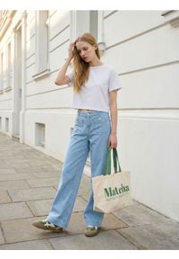 Sinsay - Bawełniana koszulka - biały. Kolor: biały. Materiał: bawełna #1