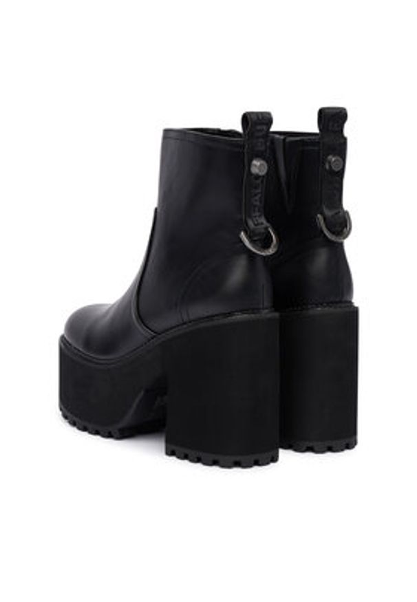Buffalo Botki Killah Zip Boot Mid 1622374 Czarny. Kolor: czarny. Materiał: skóra