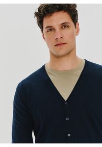 PAKO LORENTE – Granatowy kardigan męski P24SF-2X-004-G-0 - Pako Lorente. Kolor: niebieski, szary. Materiał: dzianina. Styl: klasyczny #6