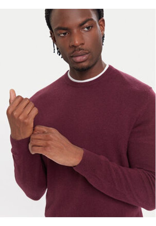 United Colors of Benetton - United Colors Of Benetton Sweter 1002U1G34 Fioletowy Regular Fit. Kolor: fioletowy. Materiał: wełna