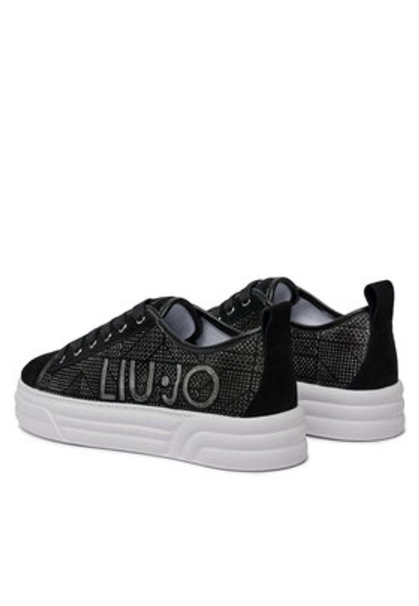 Liu Jo Sneakersy Cleo 26 BA4065 PX373 Czarny. Kolor: czarny. Materiał: skóra, zamsz