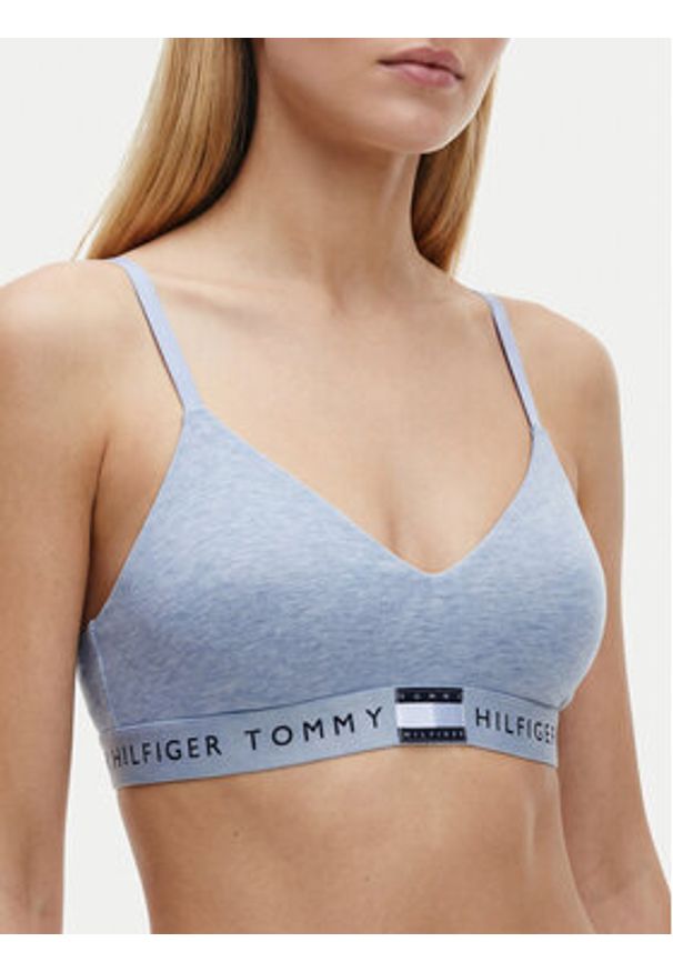 TOMMY HILFIGER - Tommy Hilfiger Biustonosz braletka UW0UW05715 Niebieski jasny. Kolor: niebieski. Materiał: bawełna