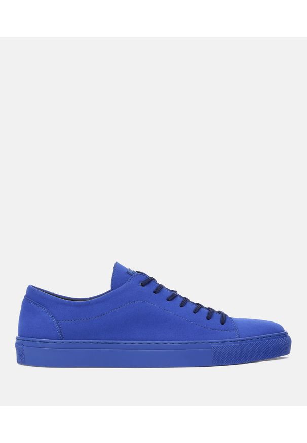 Kazar - Niebieskie sneakersy męskie. Kolor: niebieski. Materiał: materiał, mikrofibra. Szerokość cholewki: normalna. Wzór: motyw zwierzęcy