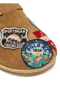 Polo Ralph Lauren Klapki 803974113001 Brązowy. Kolor: brązowy. Materiał: skóra, zamsz #3