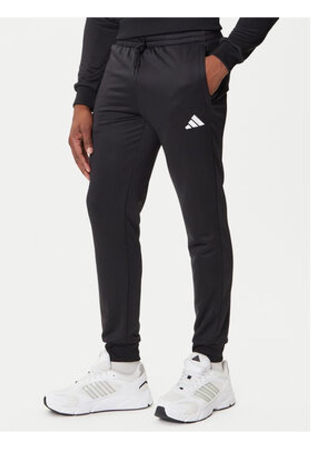 Adidas - adidas Dres Big Logo French Terry JX5551 Czarny Regular Fit. Kolor: czarny. Materiał: syntetyk, bawełna