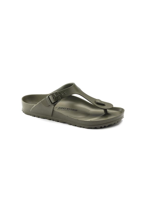 Japonki damskie Birkenstock Gizeh Eva. Zapięcie: bez zapięcia. Kolor: zielony, wielokolorowy, brązowy. Materiał: materiał, syntetyk. Szerokość cholewki: normalna. Sport: turystyka piesza
