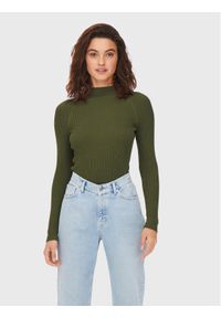 only - ONLY Sweter Rachella 15272596 Zielony Slim Fit. Kolor: zielony. Materiał: syntetyk #1