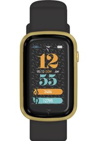 Smartwatch Techmade Smartwatch męski Techmade TM-STEPS-GDBK czarny pasek. Rodzaj zegarka: smartwatch. Kolor: czarny