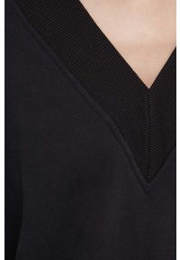 Answear Lab Bluza damska kolor czarny gładka. Kolor: czarny. Materiał: bawełna, poliester, dzianina. Wzór: gładki. Styl: wakacyjny #2