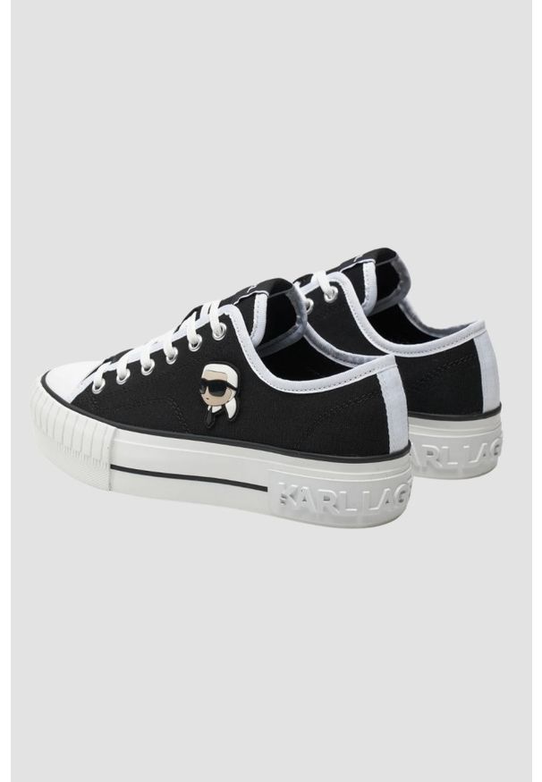 Karl Lagerfeld - KARL LAGERFELD Czarne trampki damskie KAMPUS MAX NFT. Kolor: czarny