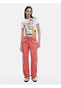 Desigual T-Shirt Collection 25SWTKAC Biały Regular Fit. Kolor: biały. Materiał: bawełna