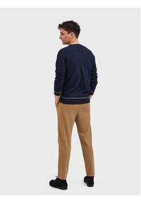 Selected Homme Sweter Jerome 16085464 Granatowy Regular Fit. Kolor: niebieski. Materiał: bawełna #3