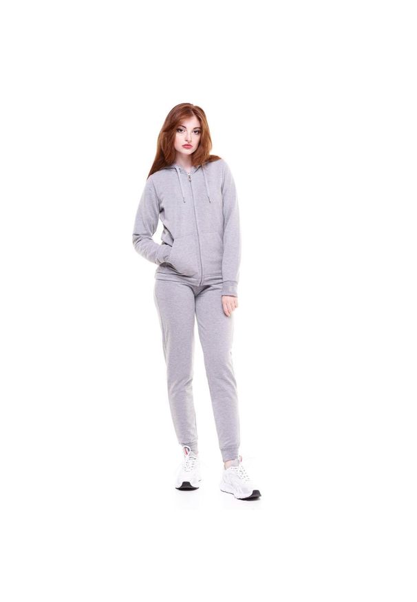 LEONE 1947 APPAREL - Damski dres z kapturem Shine On. Kolor: szary. Materiał: dresówka. Sport: fitness