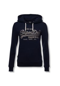 Bluza turystyczna damska Superdry Vl Boho Sparkle Hood. Typ kołnierza: kaptur. Kolor: niebieski. Materiał: poliester, bawełna