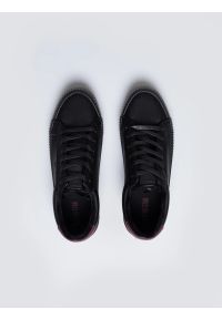 Big-Star - Trampki damskie ze skóry ekologicznej czarne OO274A462 906. Okazja: na co dzień. Nosek buta: okrągły. Kolor: czarny. Materiał: skóra ekologiczna. Styl: casual, klasyczny, sportowy #2