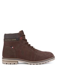 U.S. Polo Assn. Trapery POLY001M/DLT1 Brązowy. Kolor: brązowy. Materiał: nubuk, skóra #1