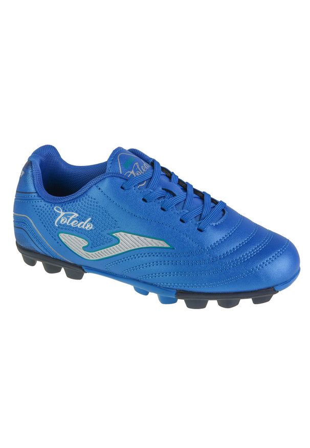 Joma - Buty piłkarskie korki dziecięce TOLEDO JR lanki hard ground. Kolor: niebieski. Sport: piłka nożna