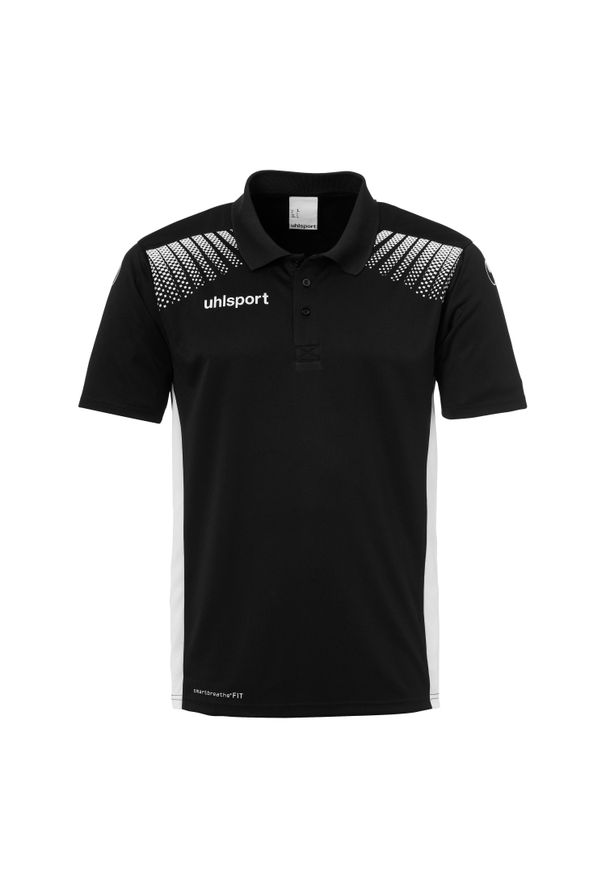 UHLSPORT - Koszulka polo dla dzieci Uhlsport Goal. Typ kołnierza: polo. Kolor: biały, wielokolorowy, czarny. Materiał: materiał. Styl: elegancki