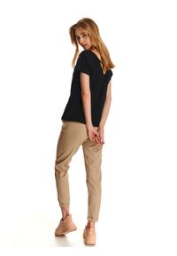 DRYWASH - Spodnie w stylu safari z domieszką lnu wązane w pasie. Kolor: beżowy. Materiał: len #3