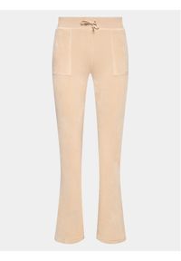 Juicy Couture Spodnie dresowe JCAP180 Beżowy Regular Fit. Kolor: beżowy. Materiał: syntetyk #1