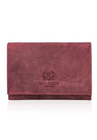Portfel skórzany vintage PAOLO PERUZZI różowy T-33-CHR. Kolor: różowy. Materiał: skóra #1