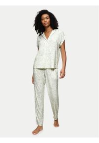 Triumph Piżama Boyfriend 10222611 Zielony Relaxed Fit. Kolor: zielony. Materiał: wiskoza