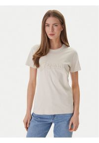 Guess T-Shirt W6GI08 K3023 Beżowy Regular Fit. Kolor: beżowy. Materiał: bawełna #1