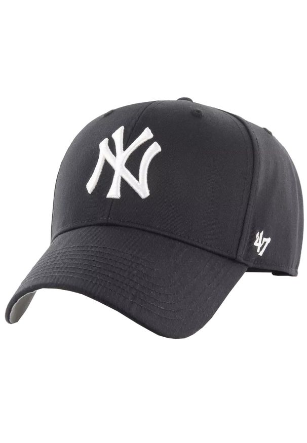 Chłopięca czapka z daszkiem 47 Brand MLB New York Yankees Kids Cap. Kolor: czarny. Materiał: wełna, akryl