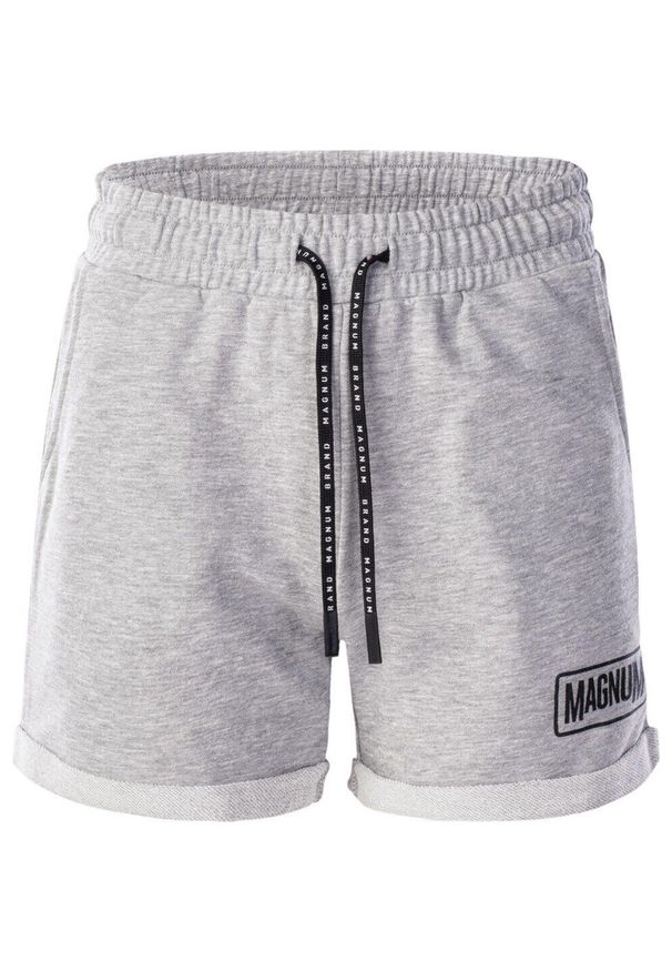 Damskie Sportowe spodenki dresowe Magnum Caprea Shorts. Kolor: szary. Materiał: dresówka