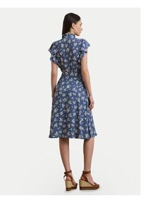 Lauren Ralph Lauren - LAUREN RALPH LAUREN Sukienka koszulowa 200970726001 Niebieski Regular Fit. Kolor: niebieski. Materiał: syntetyk. Typ sukienki: koszulowe #4