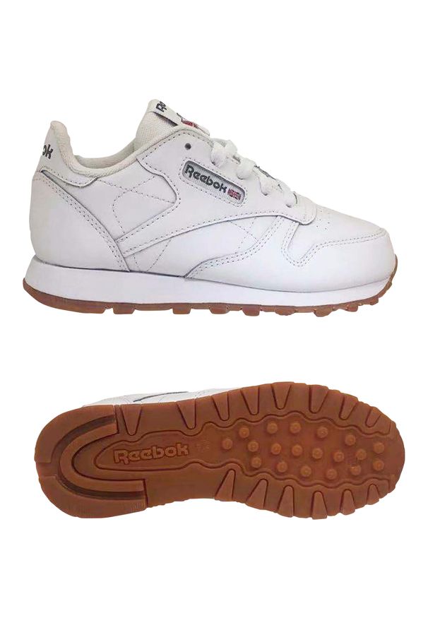 Buty dziecięce Reebok Classic Leather. Kolor: biały, wielokolorowy, beżowy. Model: Reebok Classic