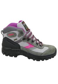 Buty trekkingowe damskie Grisport Grigio Scamosciato. Wysokość cholewki: za kostkę. Zapięcie: sznurówki. Kolor: zielony. Materiał: guma, zamsz, materiał, syntetyk. Szerokość cholewki: normalna