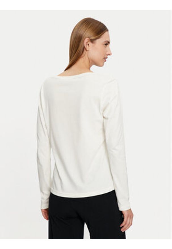 TOMMY HILFIGER - Tommy Hilfiger Bluzka UW0UW05571 Écru Regular Fit. Materiał: bawełna