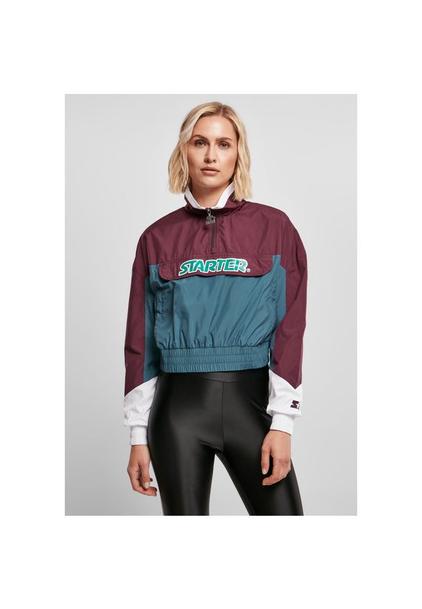 Damska kurtka wodoodporna Urban Classics Starter Colorblock. Kolor: czerwony, niebieski, turkusowy, wielokolorowy