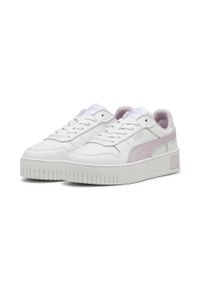 Puma - Młodzieżowe sneakersy Carina Street PUMA White Grape Mist Purple. Kolor: biały, wielokolorowy, fioletowy. Materiał: skóra. Sezon: lato