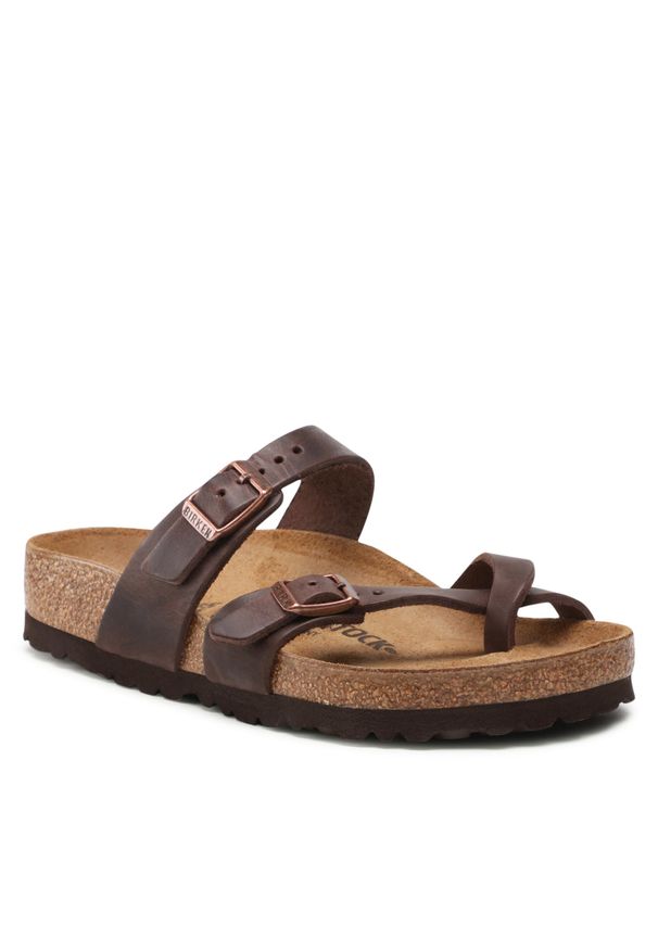 Japonki Birkenstock Mayari 0171321 Habana. Kolor: brązowy. Materiał: skóra, nubuk