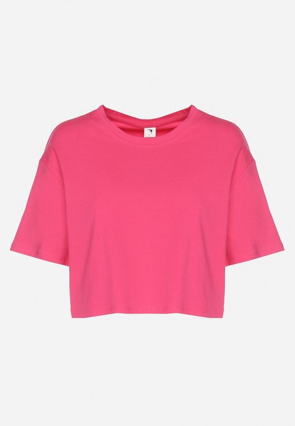Born2be - Różowy Krótki T-shirt Oversize Lilu. Okazja: na co dzień. Kolor: różowy. Materiał: tkanina, bawełna. Długość: krótkie. Sezon: wiosna, lato. Styl: casual, elegancki