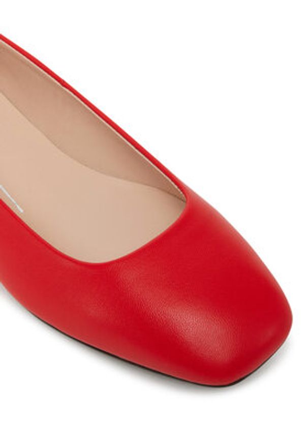 ecco - ECCO Baleriny Margot 23432301294 Czerwony. Kolor: czerwony. Materiał: skóra