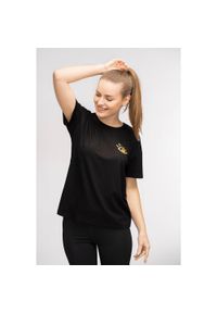 MOONHOLI - T-shirt do jogi Moonholi Awaken z krótkim rękawem. Kolor: czarny. Długość rękawa: krótki rękaw. Długość: krótkie. Sport: joga i pilates