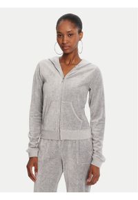 Juicy Couture Bluza Robyn JCSEBJ007 Szary Slim Fit. Kolor: szary. Materiał: bawełna