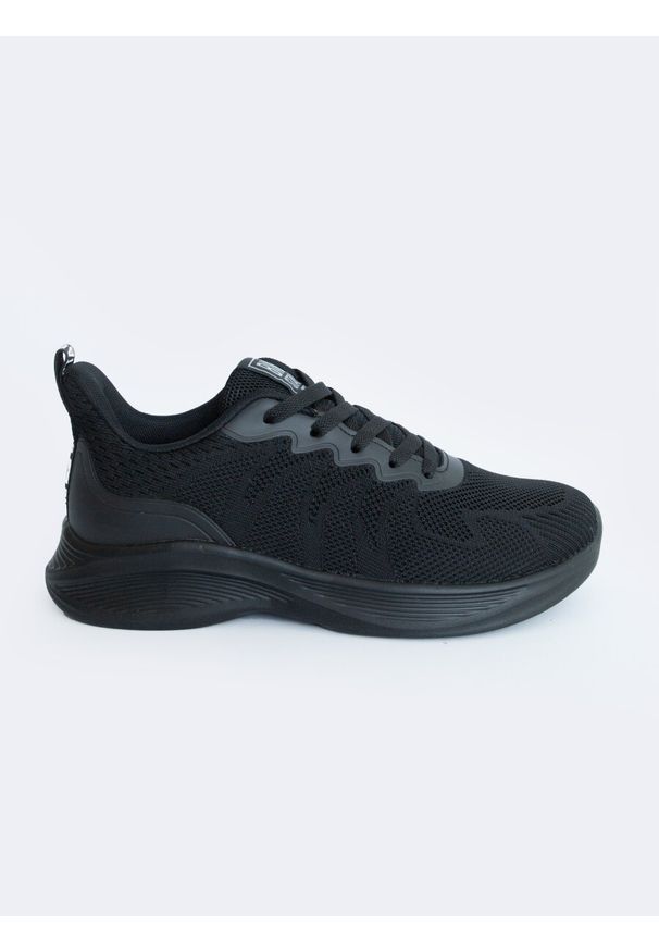 Big-Star - Sneakersy męskie czarne NN174139 906. Okazja: na co dzień. Kolor: czarny. Materiał: materiał, skóra. Sezon: lato