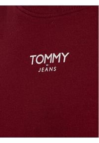 Tommy Jeans Bluza Ess Logo DW0DW16393 Bordowy Cropped Fit. Kolor: czerwony. Materiał: bawełna, syntetyk #7