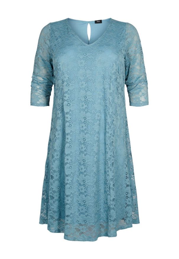 Zizzi Sukienka koktajlowa E02610A Niebieski Feminine Fit. Kolor: niebieski. Styl: wizytowy