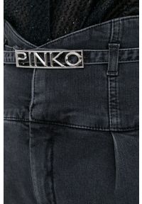 Pinko Jeansy damskie high waist. Stan: podwyższony. Kolor: szary #3